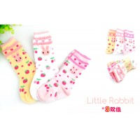 嬰兒防滑中筒襪 (一套3對) - Little Rabbit